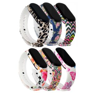 Zestaw: 6x opaska Flower do smartband'a Xiaomi Mi Band 5 / 6 / 7