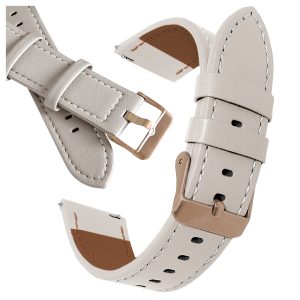 Pasek Elegant Leather do smartwatch'a Garmin Venu SQ GPS 2 Music Plus Move 3 Vivoactive 5 (Biały)