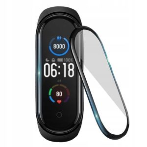 Szkło Hybrydowe do smartwatcha Xiaomi Mi Band 5 ochronne z ramką smartband