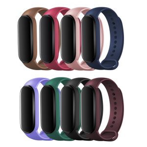 Zestaw: 8x opaska Classic Silicone do smartband'a Xiaomi Mi Band 5 / 6 / 7