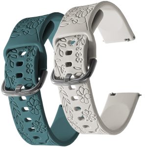 Zestaw: 2x pasek Blossom do smartwatch'a Garmin Venu SQ 2 3 Music Forerunner 55 245 645