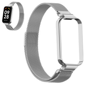 Pasek Magnetic do smartband'a Xiaomi Mi Band 8 Active / Redmi Smart Band 2 (Srebrny)