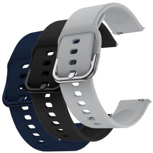 Zestaw: 3x pasek Classic Silicone do smartwatch'a Amazfit GTS 2 2e 3 4 Mini BIP 3 U Pro Lite S GTR 42 mm