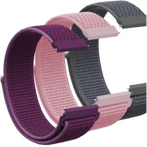 Zestaw: 3x pasek Nylon do smartwatch'a Garmin Move 3 Style Vivomove Vivoactive 5 Music
