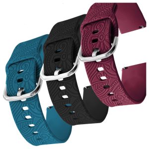 Zestaw: 3x pasek Floral do smartwatch'a Garmin Venu SQ 2 3 Music Plus Forerunner 245 645