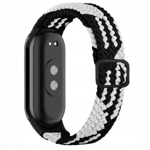 Pasek Cloth with clasp do smartband'a Xiaomi Mi Band 8 / 9 / 10 (Biało-czarny)