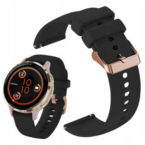 Pasek Classic Silicone do smartwatch'a Garmin Venu 2S (Czarny)