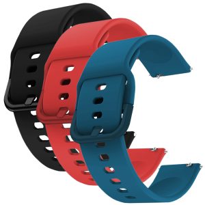 Zestaw: 3x pasek Classic Silicone do smartwach'a Garmin Forerunner 255S 265S Venu 2S 3S Vivoactive 4S