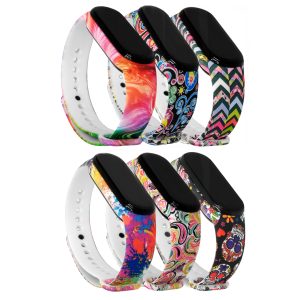 Zestaw: 6x opaska Flower do smartband'a Xiaomi Mi Band 5 / 6 / 7
