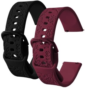 Zestaw: 2x pasek Blossom do smartwatch'a Garmin Venu SQ 2 3 Music Forerunner 55 245 645