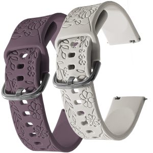 Zestaw: 2x pasek Blossom do smartwatch'a Garmin Venu SQ 2 3 Music Forerunner 55 245 645