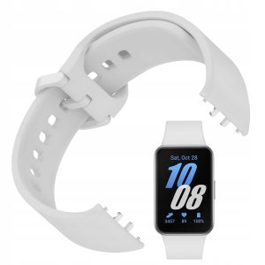 Pasek Classic Silicone do smartband'a Samsung Galaxy Fit 3 (Biały)
