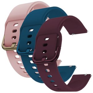 Zestaw: 3x pasek Classic Silicone do smartwatch'a Amazfit GTS 2 2e 3 4 Mini BIP 3 U Pro Lite S GTR 42 mm