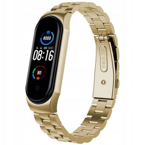 Pasek / bransoleta Royal Steel do smartband'a Xiaomi Mi Band 5 / 6 (Złoty)