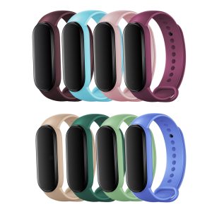 Zestaw: 8x opaska Classic Silicone do smartband'a Xiaomi Mi Band 5 / 6 / 7