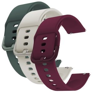 Zestaw: 3x pasek Classic Silicone do smartwach'a Garmin Forerunner 255S 265S Venu 2S 3S Vivoactive 4S