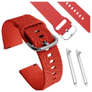 Pasek Floral do smartwatch'a Garmin Venu SQ 2 3 Music Plus Forerunner 55 245 645 (Czerwony)