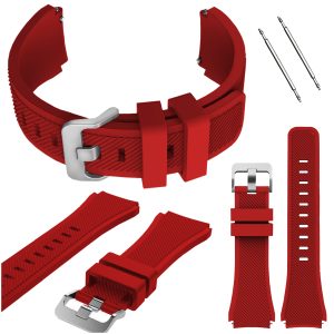 Pasek Classic Silicone do smartwatch'a Huawei Watch GT 2 3 4 46mm pro 48mm se gt2 gt4 sport (Czerwony)