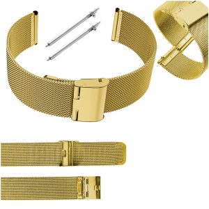 Pasek Solid Steel do smartwatch'a Garmin Venu 3s 41mm (Złoty)