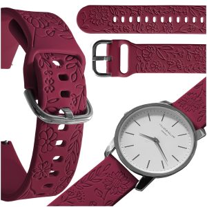 Pasek Blossom do smartwatch'a Amazfit GTS 2 3 4 2e 42mm 2e mini Neo Zepp E Circle Square (Malinowy)