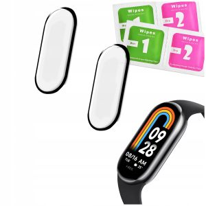 Zestaw: 2x Szkło hybrydowe ochronne 5D do Xiaomi Mi Band 8/9 do smartwatcha