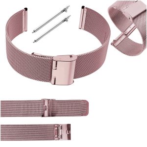 Pasek Solid Steel do smartwatch'a Garmin Venu 3s 41mm (Różowy)