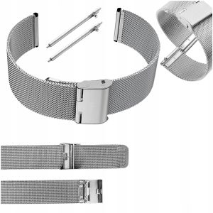 Pasek Solid Steel do smartwatch'a Garmin Venu 2S (Srebrny)