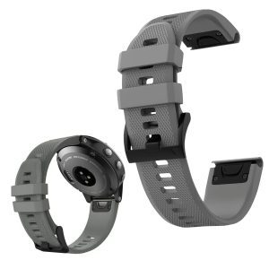 Pasek QuickFit Classic Silicone do smartwatch'a do Garmin Fenix 6s Solar / 7s Solar Pro / 8 AMOLED (Szary)