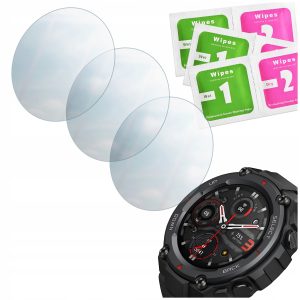 Zestaw: 3x szkło hartowane 9h do Xiaomi Amazfit T-Rex Pro do smartwatcha