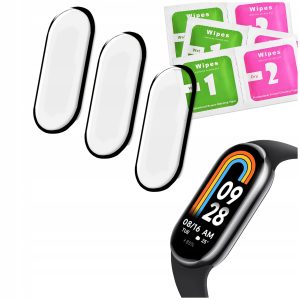 Zestaw: 3x Szkło hybrydowe ochronne 5D do Xiaomi Mi Band 8/9 do smartwatcha