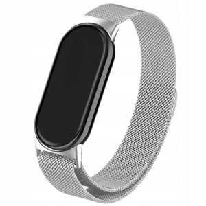 Pasek Magnetic do smartband'a Xiaomi Mi Band 8 / 9 / 10 (Srebrny)