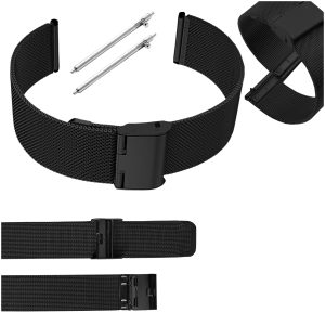 Pasek Solid Steel do smartwatch'a Garmin Venu 3s 41mm (Czarny)