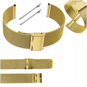 Pasek Solid Steel do smartwatch'a Garmin Venu 2S (Złoty)