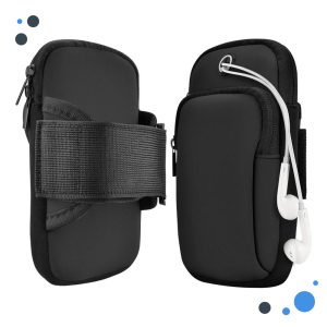 Etui sportowe na telefon na ramię do biegania (Czarny)
