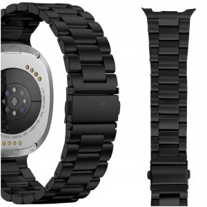 Pasek Solid Steel do smartwatch'a Samsung Galaxy Watch 8 40mm / 44mm / Classic 46mm (Czarny)