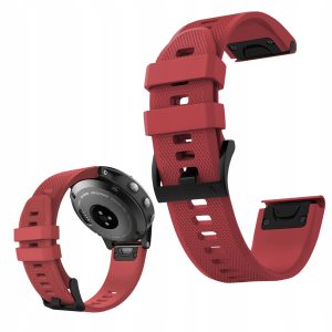 Pasek Classic Silicone do smartwatch'a Garmin Fenix 5S 6S 7S 8 Plus Pro Solar QuickFit (Czerwony)