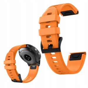 Pasek Classic Silicone do smartwatch'a Garmin Fenix 5S 6S 7S 8 Plus Pro Solar QuickFit (Pomarańczowy)