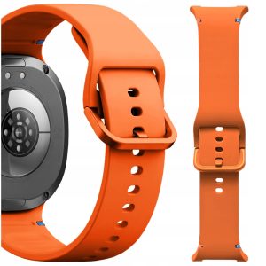 Pasek Classic Silicone do smartwatch'a Samsung Galaxy Watch 8 40mm / 44mm / Classic 46mm (Pomarańczowe)