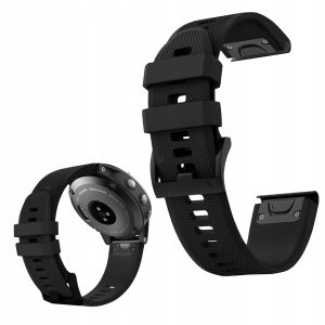 Pasek Classic Silicone do smartwatch'a Garmin Fenix 5S 6S 7S 8 Plus Pro Solar QuickFit (Czarny)