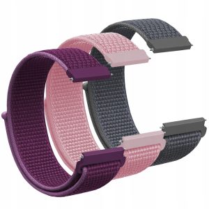 Zestaw: 3x pasek Nylon do smartwatch'a Garmin Vivoactive 5 / 5 GPS